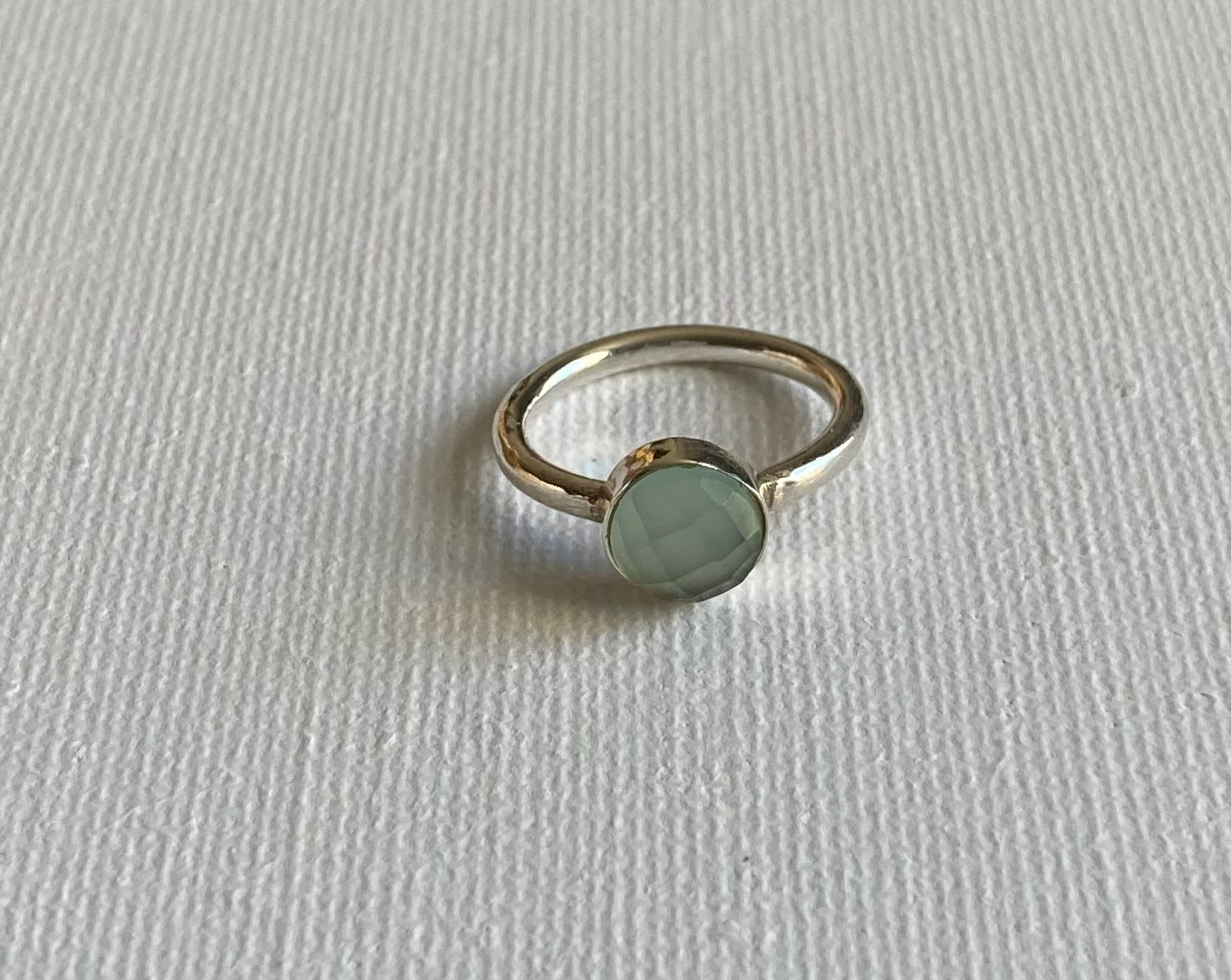 Aqua Chalcedoney Ring